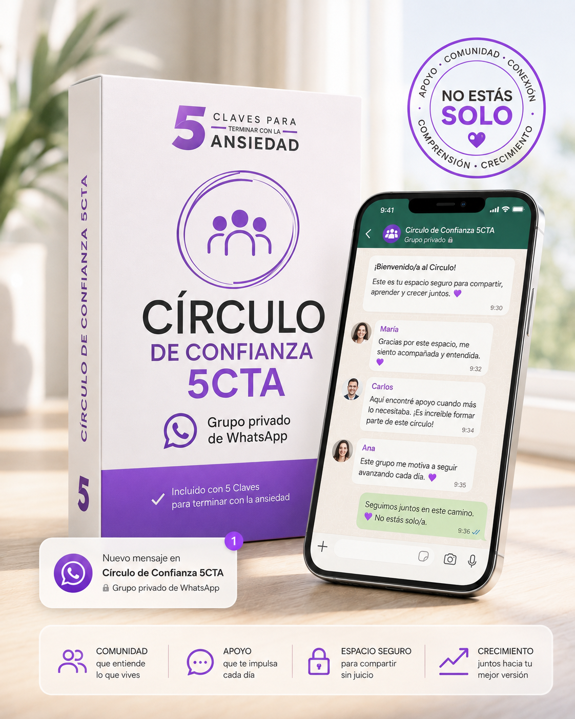 Mockup del bono Círculo de Confianza 5CTA